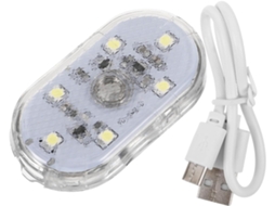 Luz Interna De Carro Led Recarregável Via Usb Com Sensor De Toque.