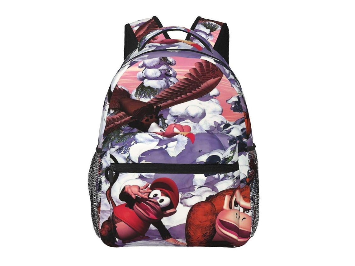 Mochila De Estudante Donkey Kong J69, Durável E Leve, Com Alça De Ombro Impermeável E Respirável N69 Olysi Shop