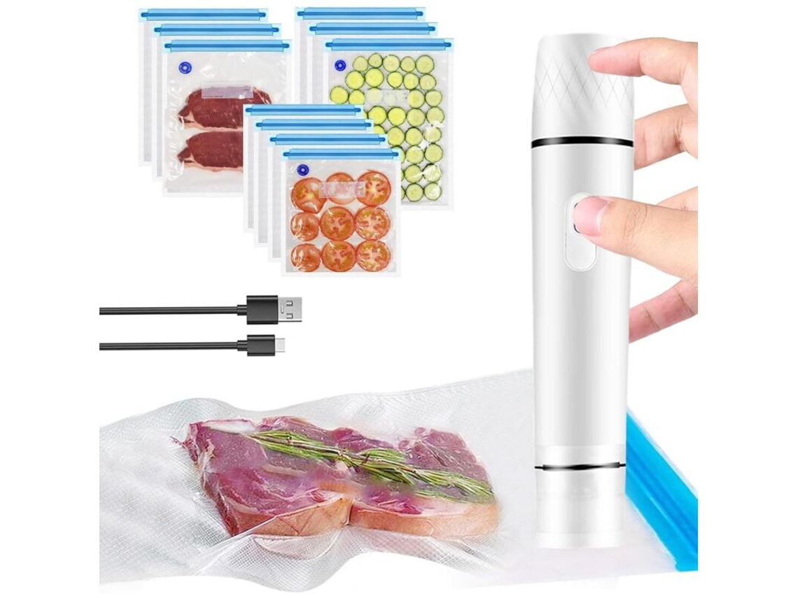 Seladora A Vácuo Manual Para Alimentos, Máquina De Selagem A Vácuo, Seladora A Vácuo Recarregável Mini