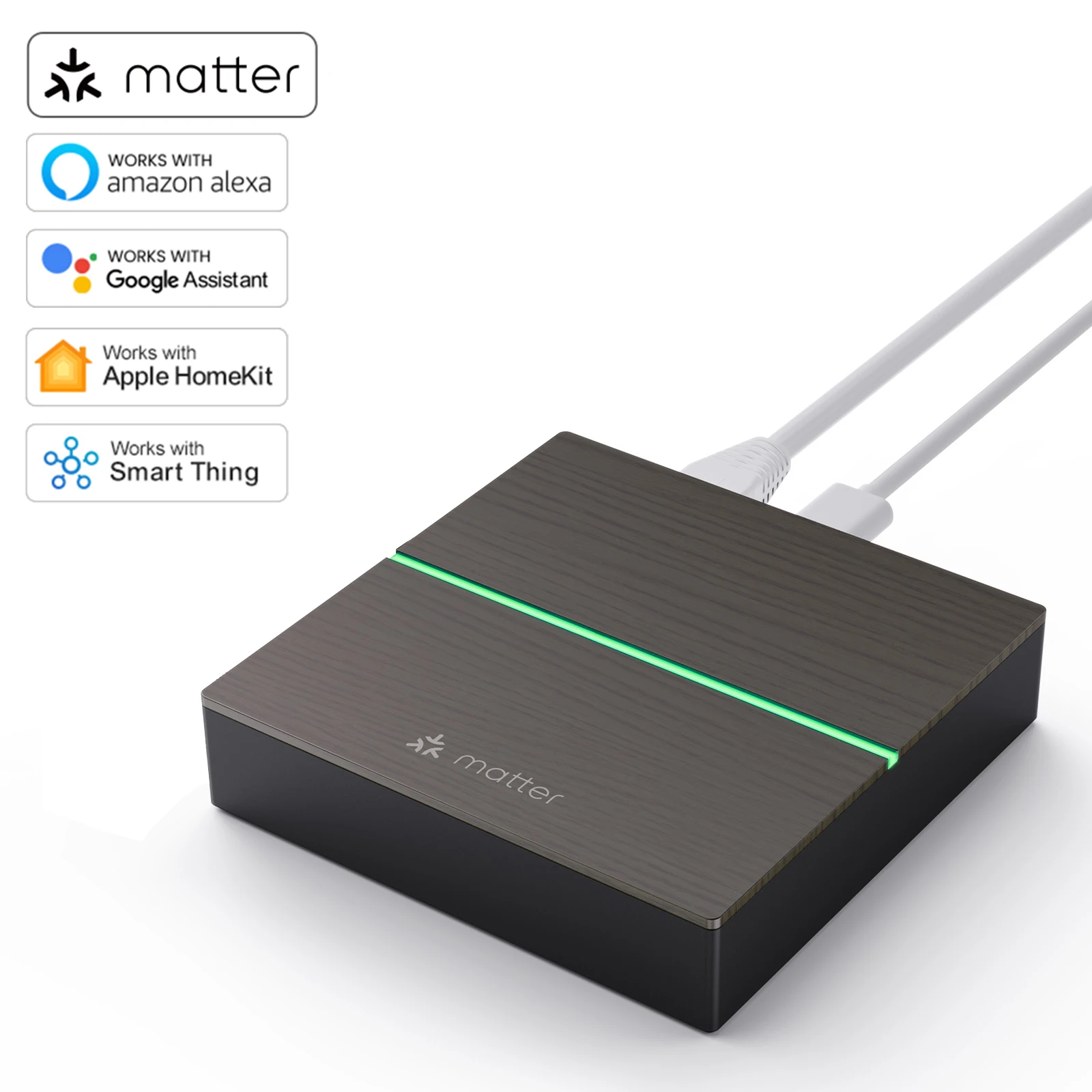Ponte Zigbee Para Casa Inteligente Com Hub De Gateway Com Fio Compatível Com Tuya, Homekit, Siri, Google Home E Alexa.