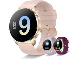 Smart Watch 1.32 em Hd Full Touch Screen Impermeável Fitness Tracker-Gold-3 Silicone