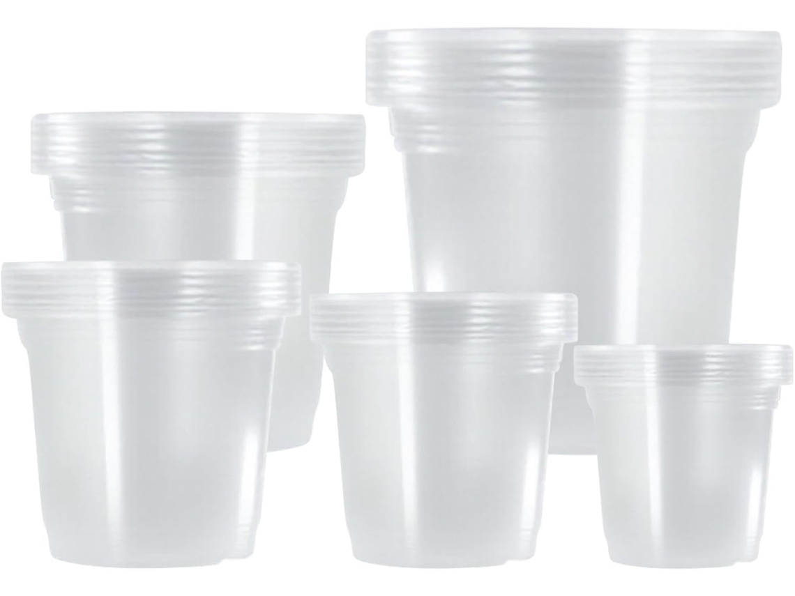 Vasos de Flores Transparentes Genéricos para Estufas Frias, Transparentes, Reforçados, com Furos de Drenagem, para CHABERLU