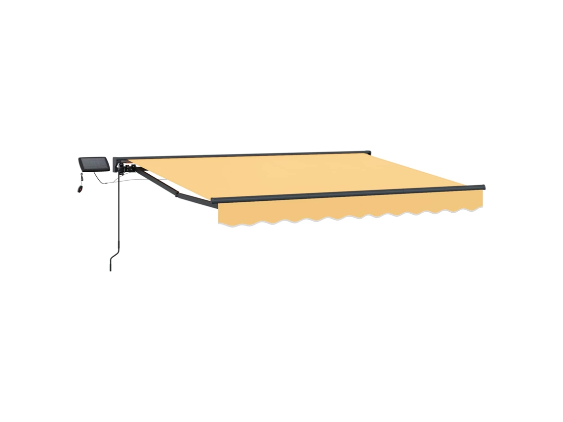 Vidaxl Estrutura De Toldo Manual Com Leds Areia 4 × 3 M