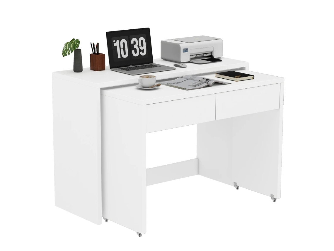Mesa, Design Compacto, Mobilidade Fácil, Branco