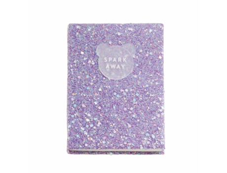 Libreta con purpurina A6 lisa de 96 onzas líquidas Miquelrius Keep It Shiny Lilas Mr8284