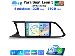 Rádio carro HEXINEX 9 polegadas Android 15 2GB+64GB 4 núcleos wifi para Seat Leon 3 2012-2020 Carplay S/MARCA