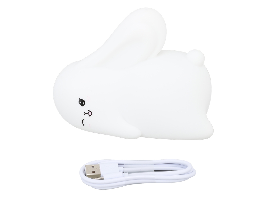 Rebe-lâmpada Noturna Coelho De Silicone Usb Recarregável 1200mah Led Para Amamentação Bebês Dormitórios