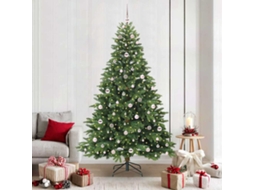 Vidaxl Árvore De Natal Artificial Com 300 Leds Verde 210 Cm Pe E Pvc