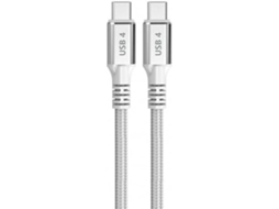 Cabo Usb-C para Usb-C Dcu Branco 1 5 M DCU Cabo Usb-C Branco