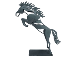 Decoração de Parede com Estátua de Corrida de Cavalos Luminosa LAXISCREED