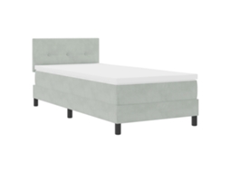 Conjunto 1 Cama Moderna Vidaxl Cinzento Veludo (90 X 190 Cm)