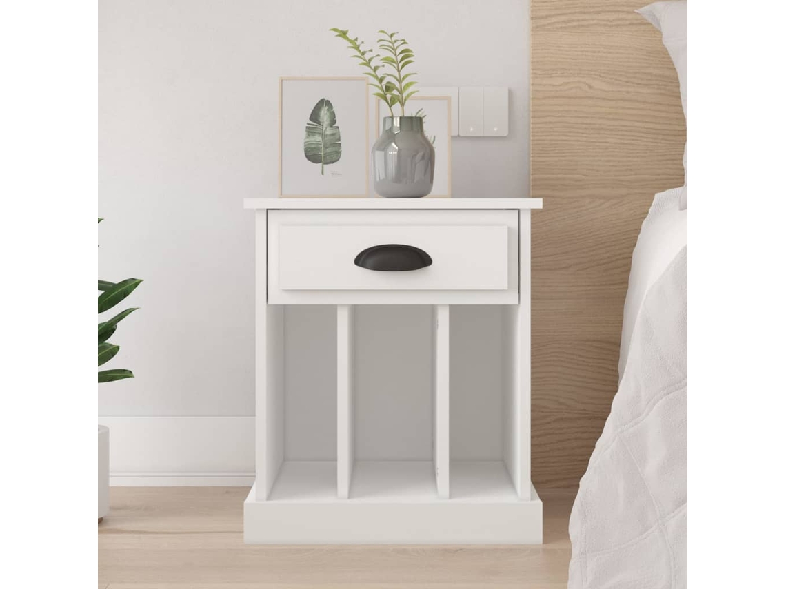 Vidaxl Mesa De Cabeceira 43x36x50 Cm Branco