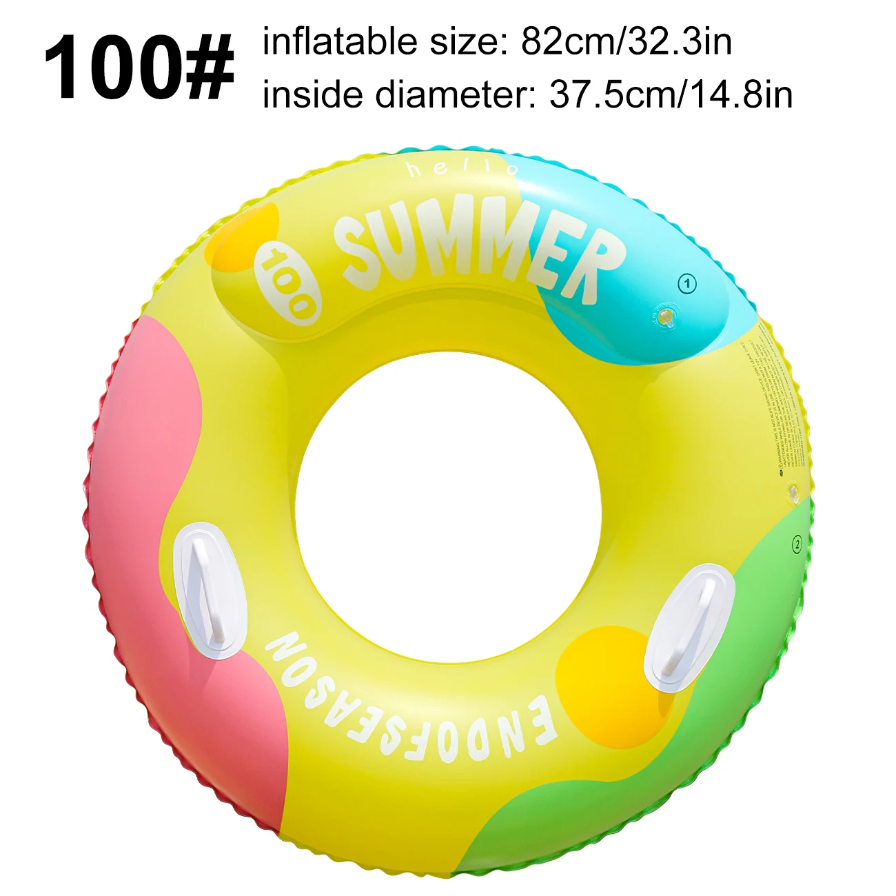 (amarelo 100) 1 Boia Inflável Espessa E Colorida Para Natação, Boia De Axila Para Adultos, Ideal Para O Verão
