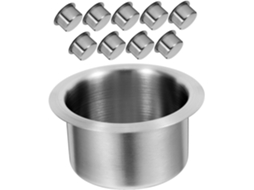 Conjunto De 10 Porta-copos Em Aço Inoxidável Para Bebidas Com Estabilidade.