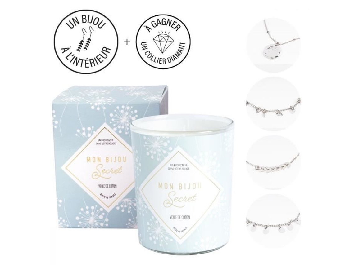 Bougie Bijou Parfumada Vela De Algodão Pulseira Prateada Mon Bijou Secret