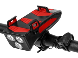 Suporte Bicicleta AREALER Y15564R-4000 4 in 1 Smartphone Vermelho