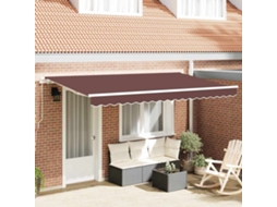 Vidaxl Toldo Retrátil Castanho 400 X 200 Cm Tecido