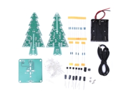 Kit Diy Árvore Natal 3d com Led 7 Cores Circuito Eletrônico