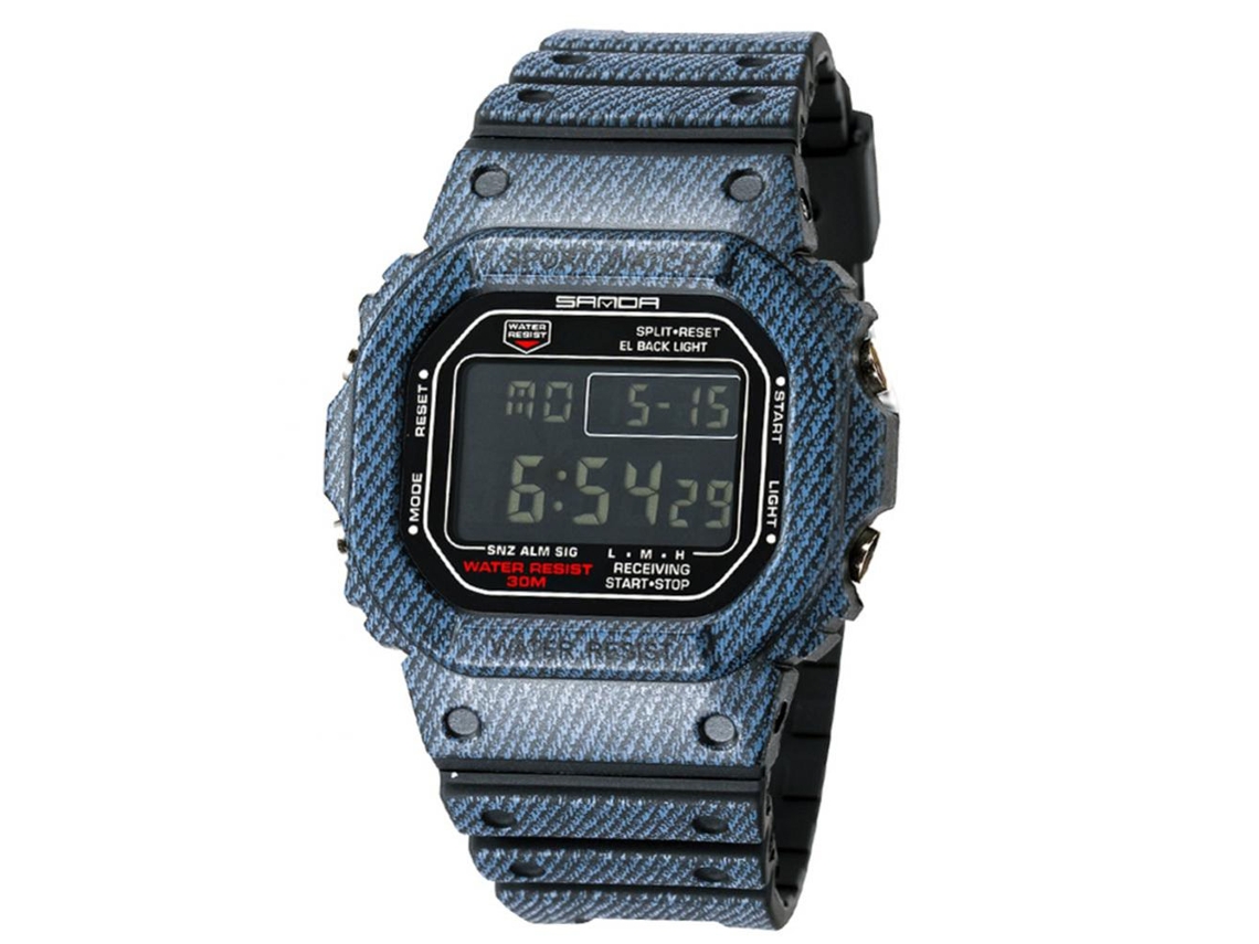 Reloj De Muñeca Deportivo Vaquero Fashion Para Casais Sanda (preto Homem)