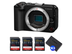 Eos R50 V + 3 Sandisk 256gb Extreme Pro Uhs ii Sdxc + 3 Canon Lp e17 + Ebook “20 Dicas para Fotos Que Impressionam” CANON