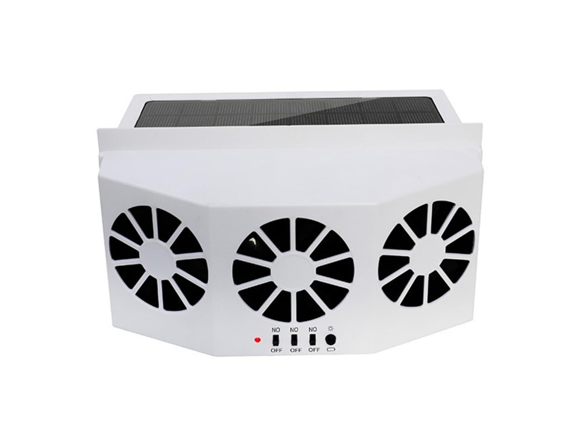 Ventilador Solar para Carro 1200mah Abs - Fonte De Alimentação Aprimorada