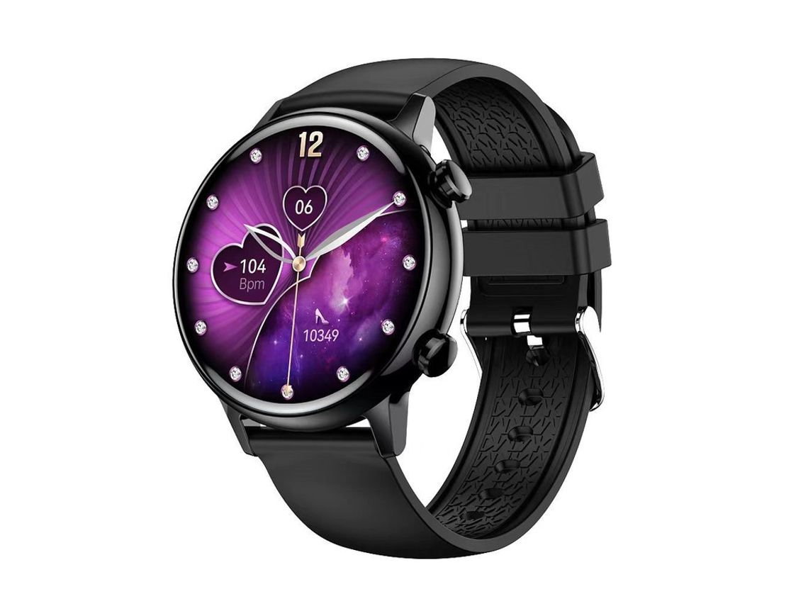 VEANXIN Smartwatch Tela de 1 1 Polegadas Hk39 Fitness Tracker-Preto