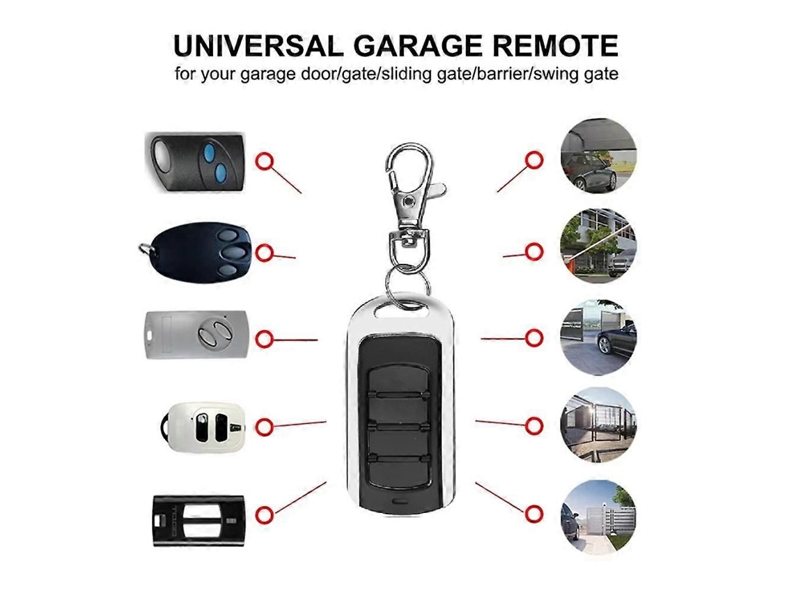 2 Controles Remotos Para Porta De Garagem Multifrequência 280-868mhz, Duplicador/clone De Controle Remoto Universal Para Garagem