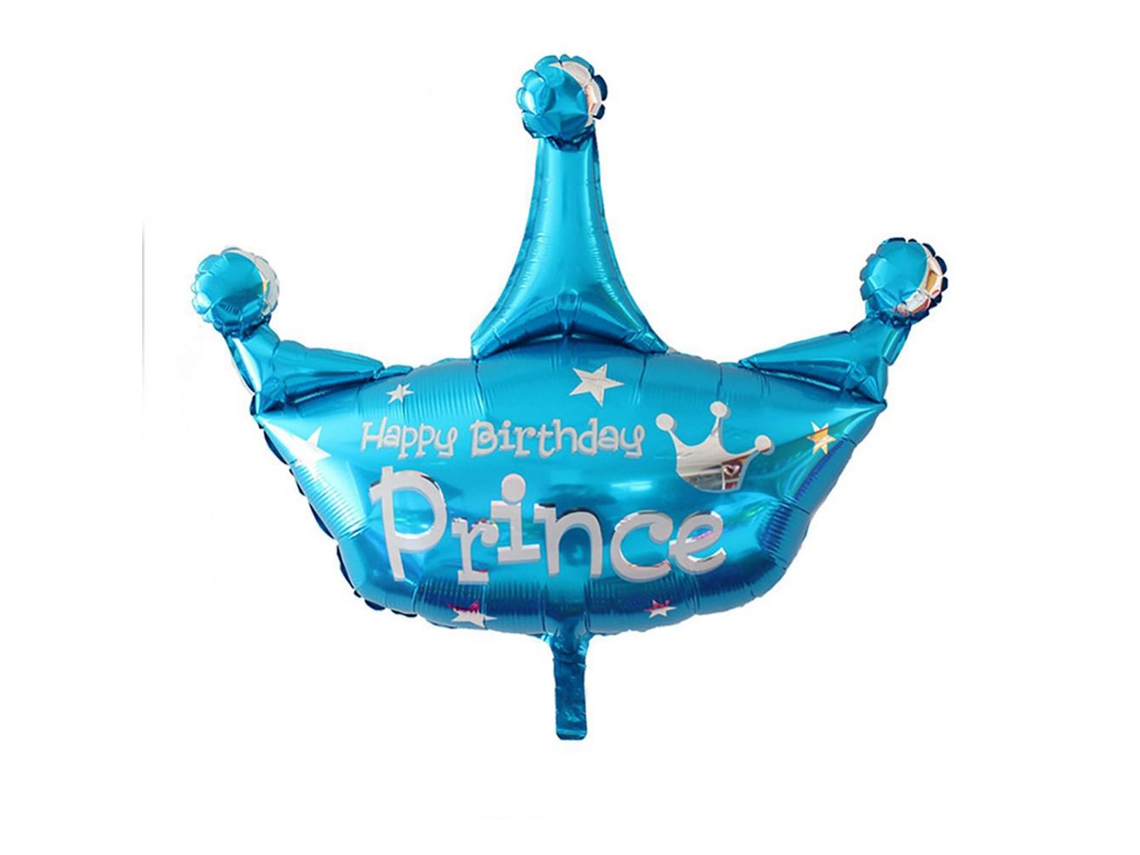 Laxiscreed Balão De Festa Com Coroa De Princesa Azul Para Aniversário E Casamento