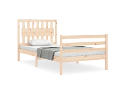 Bed Frame, Bed Frames Vidaxl Marrom Madeira (100 X 200 Cm)