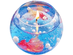 Mini Vela Com Tema De Aquário E Bolhas Perfumadas |