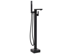 Vidaxl Torneira De Pé Para Banheira Aço Inoxidável 90 Cm Preto