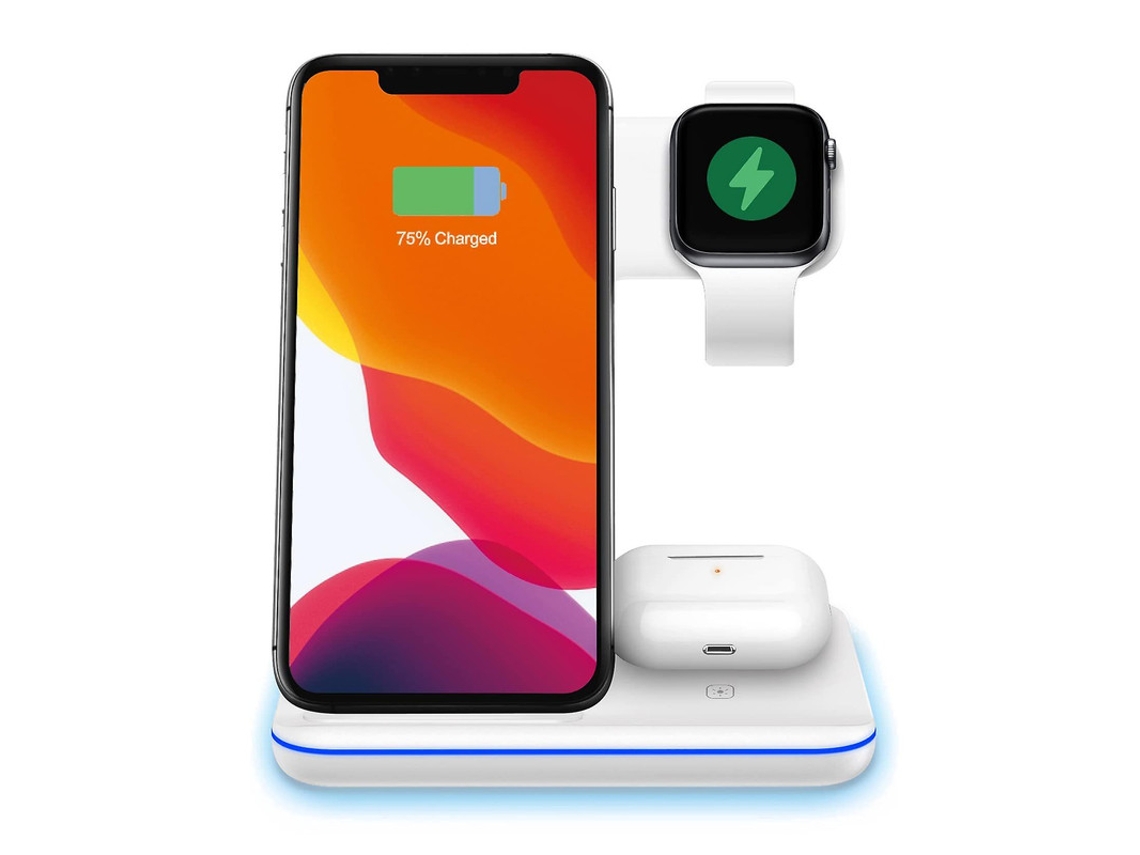 Carregador Sem Fio Qi Para Apple, Samsung Yizhood Branco