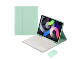 Lurelia Capa Com Teclado Bluetooth Para Ipad Air 2, Verde Claro E Branco