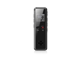 Lurelia Gravador De Voz Digital 16gb Com Usb Recarregável, Reprodução Mp3, Proteção Por Palavra-passe Para Aulas, Palestras, Entrevistas - Preto