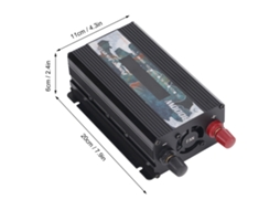 Inversor De Potência Carro 3000w Com Usb E Lcd