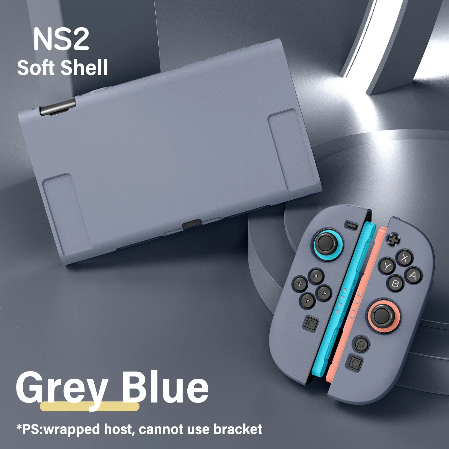 Capa Proteção Split Para Nintendo Switch2 Resistente A Choques Dock Compatível 1pc Capa Macia Azul G