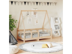 Vidaxl Estrutura De Cama Infantil 70x140 Cm Pinho Maciço