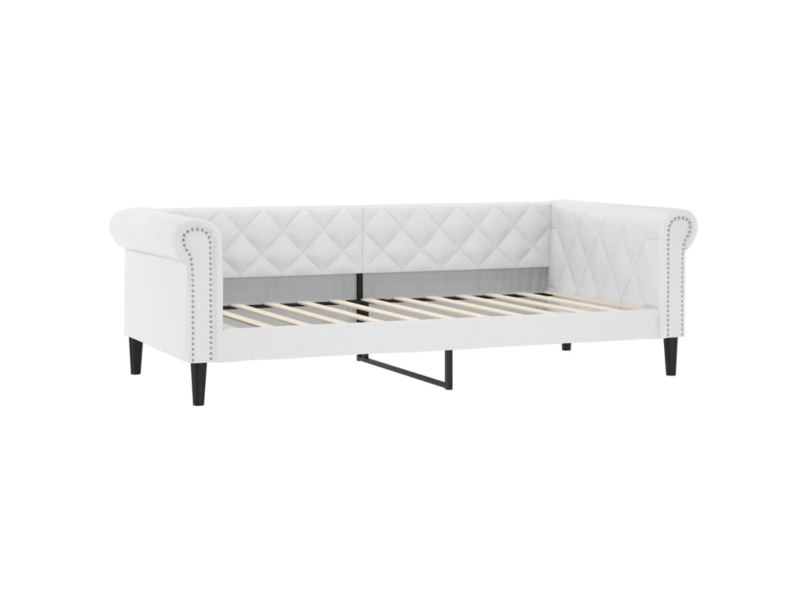 Sofá-cama VIDAXL Branco Couro Artificial (90x200 cm)