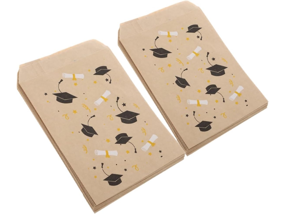 Conjunto De 20 Sacolas Decorativas Com Tampa Para Formatura, Ideais Para Biscoitos E Lembrancinhas D Gokoco