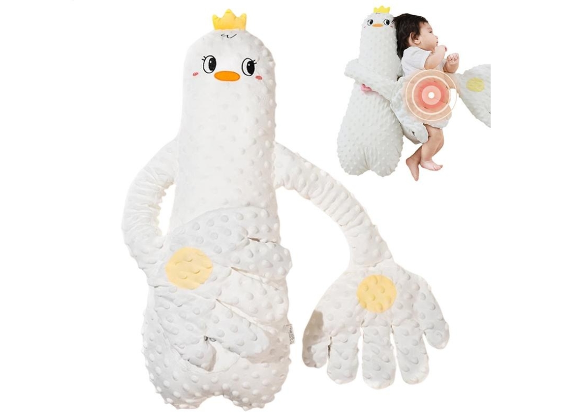 Boneca Calmante Para Bebé Com Tapinhas Automáticos, 3 Modos E Toque Macio, Pato Elysve