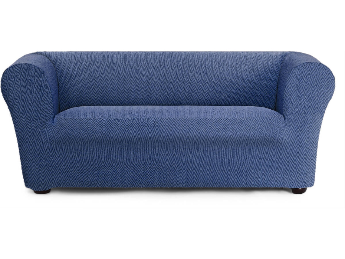 Capa de Sofá 2 Lugares EYSA Chester/Klippan Premium Jaz Tecido Multielástico (180 x 110 x 100 cm - Poliéster e Algodão - Azul)
