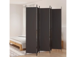 Vidaxl Biombo/divisória Com 5 Painéis 250x220 Cm Tecido Castanho