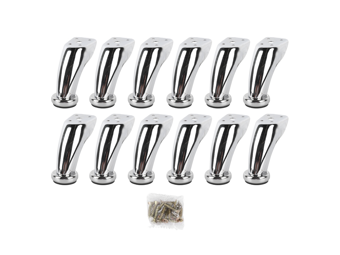12pcs Pernas de Móveis de Ferro Eletroplatado, Estilo Moderno