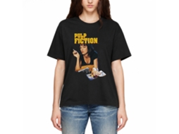 Rockinstone Men's T-shirt Pulp Fiction Vintage Mia Wallace Graphic Print Tee Black Size:xxxl