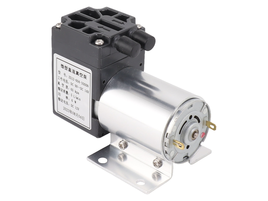 Bomba de Vácuo 12v Sem Óleo 65 120kpa 5l/min com Suporte