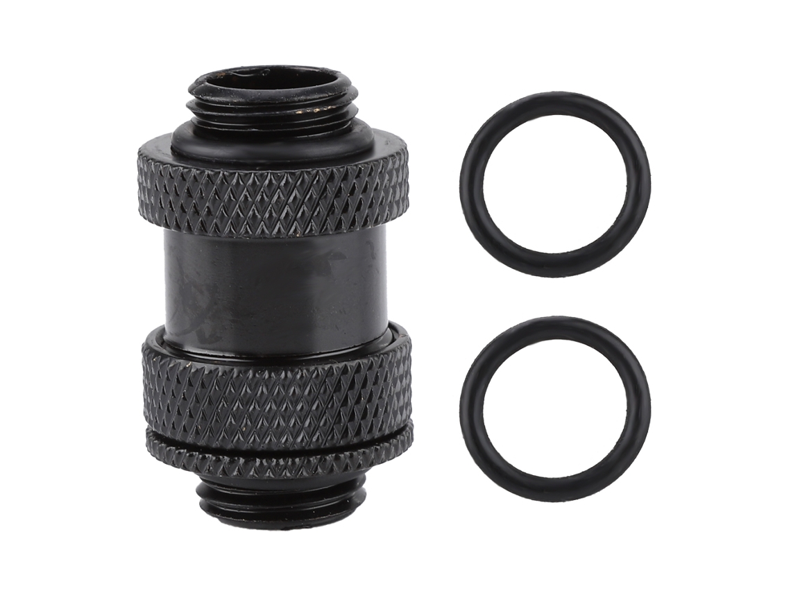 Conector Adaptador De Junta De Expansão De Latão G1/4 Para Refrigeração Aquática De Computador Preto Luz Dourada