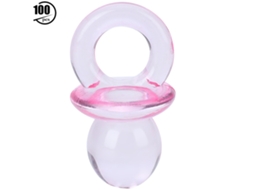 Presente Chá Bebê Acessório Roupas Mamilo Acrílico Rosa 100pcs