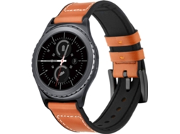 Pulseira pele WISETONY  Apple Watch 22mm Laranja