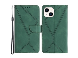 Capa Inch Para Iphone 13 Pele Sintética Magnética Verde