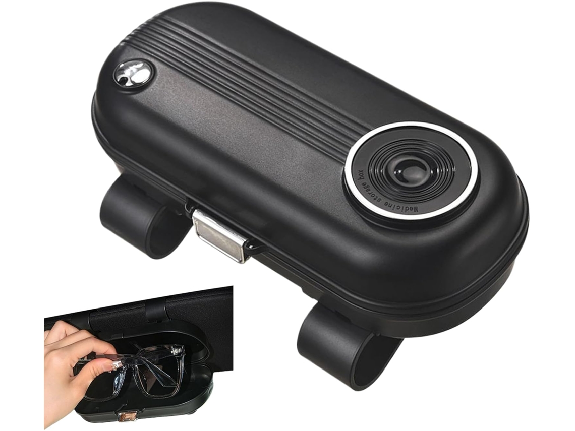 Suporte Para Óculos Para Para-brisa De Carro, Organizador Universal Com Clipe.